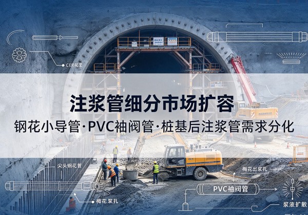 安多注浆管细分市场扩容，隧道钢花小导管、PVC 袖阀管、桩基后注浆管需求分化